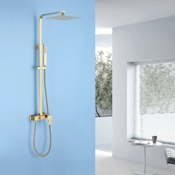 Душевая стойка Abber Daheim золото матовое AF8220G (детальная фотография), золото
