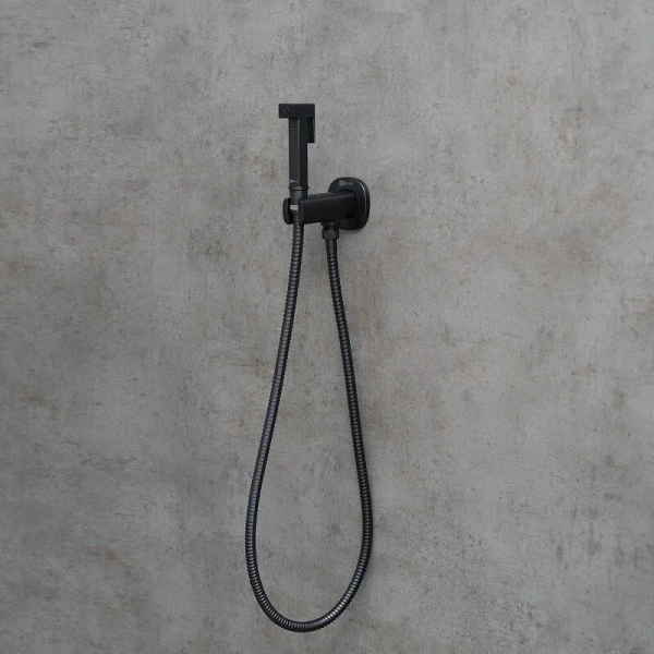 Гигиенический душ со смесителем Lemark Solo встраиваемый черный LM7172BL (детальная фотография), современные, hi-tech