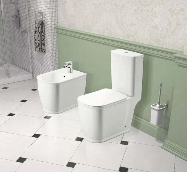 Унитаз компакт Lavinia Boho Bell Pro белый 3301001N (детальная фотография), с нижним подводом воды