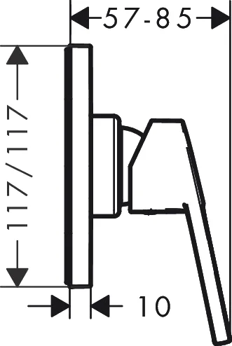 Смеситель для душа Hansgrohe Logis Loop 71612000 однорычажный (детальная фотография), для душа