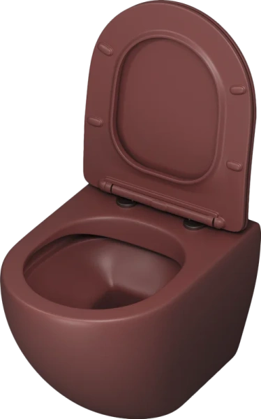Унитаз подвесной Grossman Color бордовый матовый GR-4455VIMS (детальная фотография), по запросу