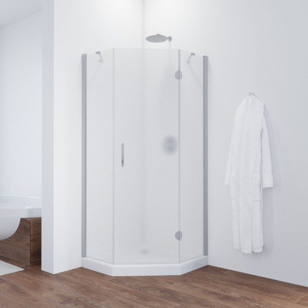 Душевой уголок стекло сатин Vegas-glass AFA-Pen 100 10 R (детальная фотография), современные, hi-tech