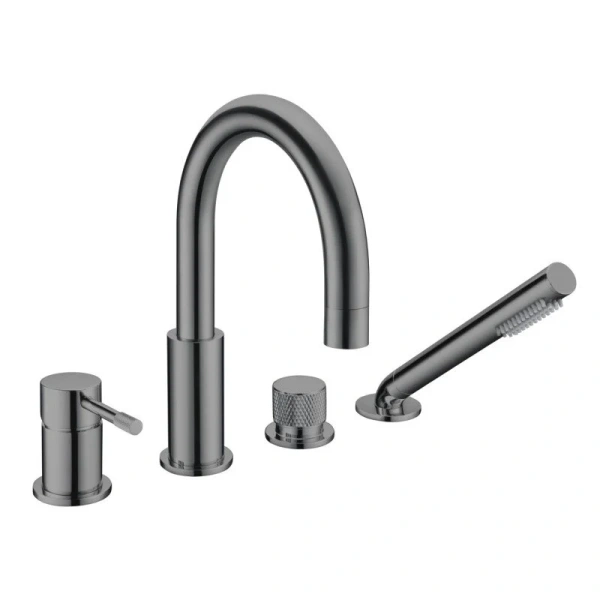 Смеситель для ванны Boheme Uno графит глянцевый 460-SGM (детальная фотография)