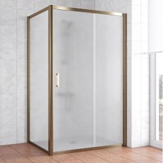 Душевой уголок профиль бронза стекло сатин Vegas-glass