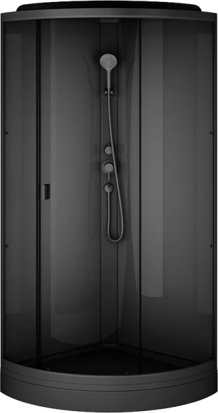 Душевая кабина Am.Pm Gem 90х90 см профиль черный W90C-401-090BT (детальная фотография)