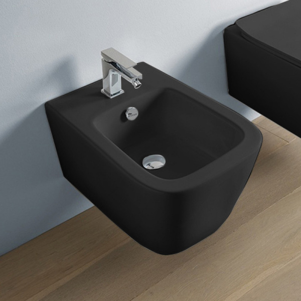 Биде подвесное Artceram A16 черное матовое ASB001 17 00 nero matt *1 (детальная фотография), современные, hi-tech