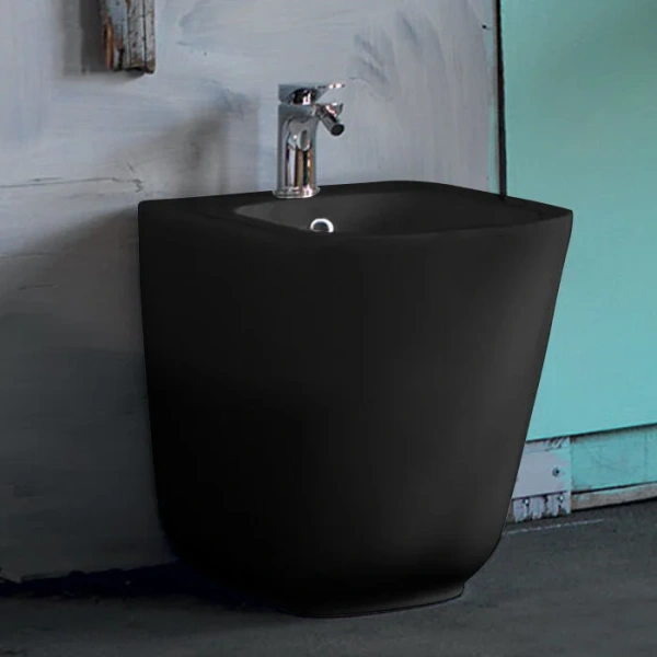 Биде напольное Kerasan Tribeca черный матовый 512031 (детальная фотография)