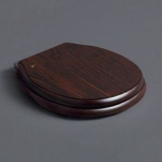 Крышка-сидение с микролифтом Simas Londra орех, петли хром