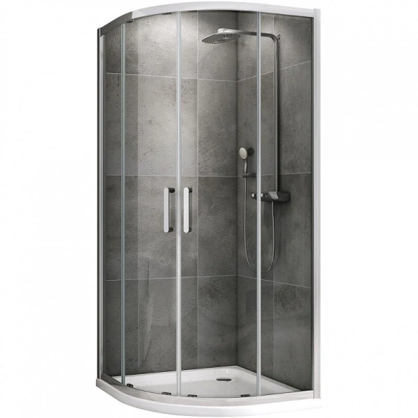 Душевой уголок Abber Schwarzer Diamant 90x90 см стекло прозрачное AG01090 (детальная фотография)