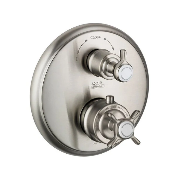 Смеситель для душа термостатический шлифованный никель Axor Montreux 16820820 (детальная фотография)