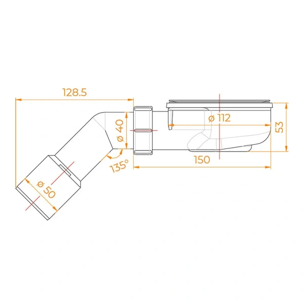 Сифон для поддона RGW Stone Tray S-2-01 хром 5024112010-00 (детальная фотография), в наличии