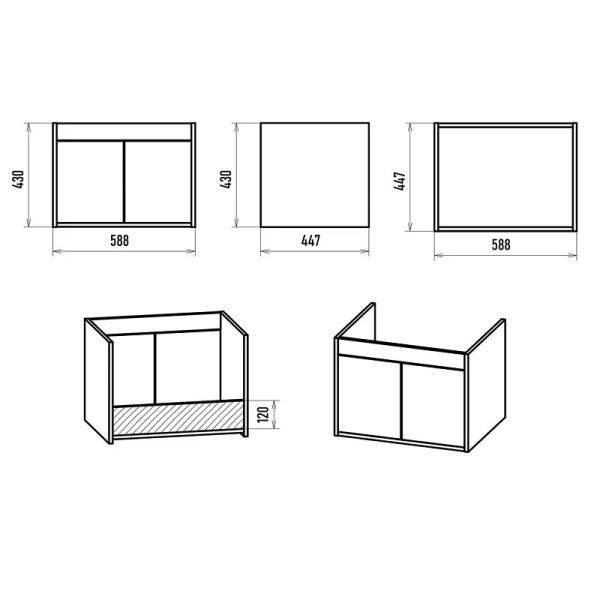 Тумба под раковину подвесная Misty Пайн 60 см дуб уайт-ривер Э-Пай-09060-19-2По (детальная фотография), нет в наличии