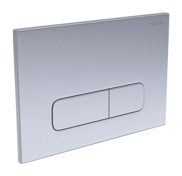 Клавиша смыва Акватек Pneumo S хром матовый PNS-0000008 (детальная фотография), слив эконом-стандарт с двумя клавишами