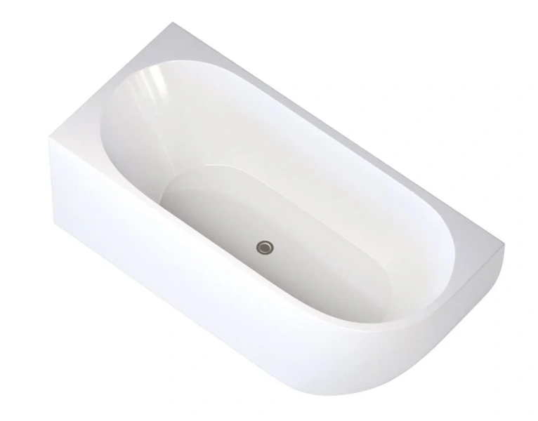 Ванна акриловая Aquanet Family Elegant A 180 x 80 см, левая, белый матовый, 260054 3805-N-MW (детальная фотография), без гидромассажа