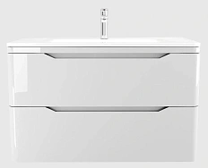 Тумба под раковину подвесная Style Line Марелла Люкс Plus 90 см белый глянец