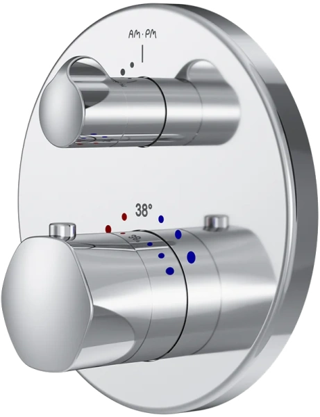 Смеситель для душа AM.PM Gem с термостатом монтируемый в стену, хром F9085500 (детальная фотография)
