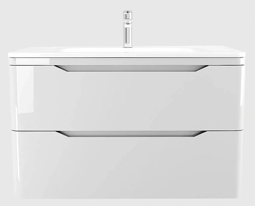 Тумба под раковину подвесная Style Line Марелла Люкс Plus 90 см белый глянец - фото 6