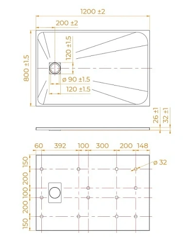 Душевой поддон RGW TSS-B 120x80 см черный - фото 9