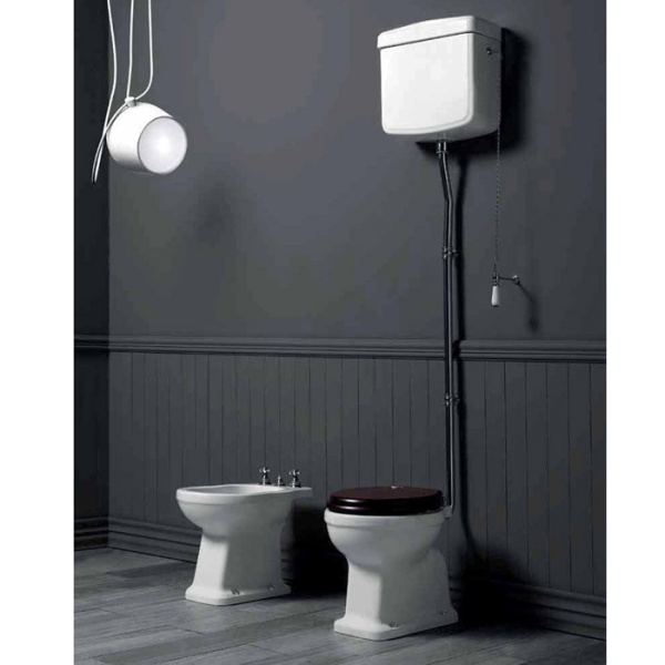 Унитаз напольный Simas Londra вертикальный слив, белый LO 901 BI (детальная фотография), высокие, низкие