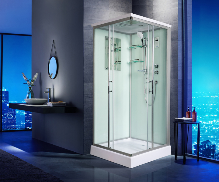 Душевая кабина WeltWasser WW500 100x100 см с гидромассажем WW500 LAINE 1004 (детальная фотография), квадратные