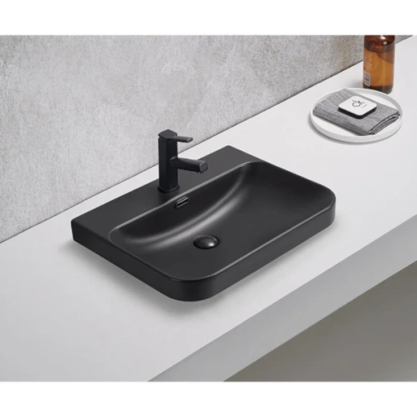 Раковина GID Integrado Bm9560s 61 см черная 72210 (детальная фотография), современные, hi-tech