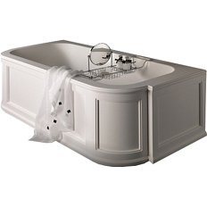 Ванна пристенная из материала White Tec, цвет белый, Devon&Devon President