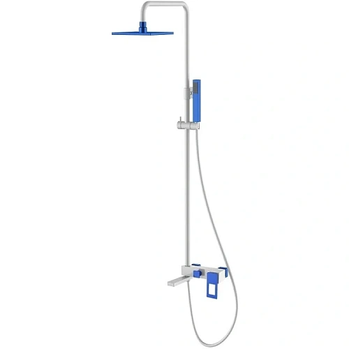 Душевая стойка Boheme Q белая/синяя - фото 5