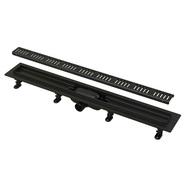 Душевой лоток Alcaplast 75 см полный комплект черный матовый APZ10BLACK-750M (детальная фотография)