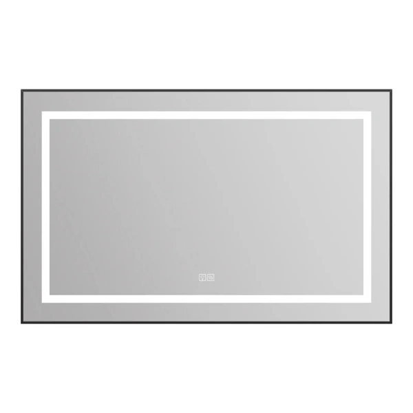 Зеркало с подсветкой BelBagno Kraft 110 см черное SPC-KRAFT-1085-685-TCH-WARM-NERO (детальная фотография)