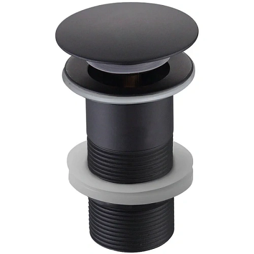 Донный клапан Акватек без перелива черный матовый - фото 2