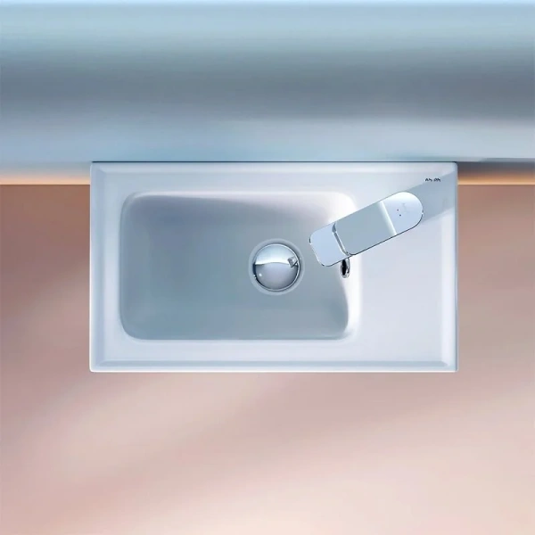 Тумба с раковиной напольная Am.Pm X-Joy M85AFSX0451WG 45 см с дверцей (детальная фотография), современная, hi-tech