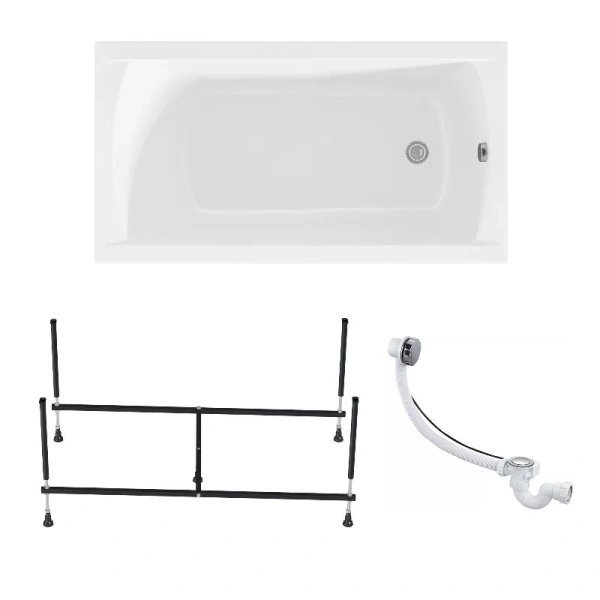 Ванна акриловая 1MarKa Modern 01мод1270кс2+, 120 x 70 см, цвет белый (детальная фотография), 120 см