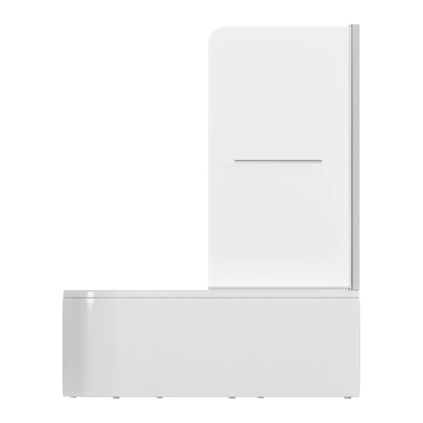 Шторка для ванны 1Marka 82х150 см профиль хром Р-02Mis (детальная фотография), недорогие