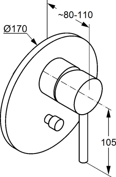 Смеситель для душа Kludi Bozz черный матовый 386503976 (детальная фотография), для душа