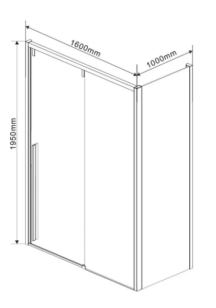 Душевой уголок Vincea Lugano 160x100 см хром VSR-1L1016CL-1 (детальная фотография), прямоугольные