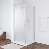 Душевой уголок профиль матовый хром стекло шиншилла Vegas-glass