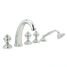 Смеситель для ванны Migliore Cristalia установка на борт