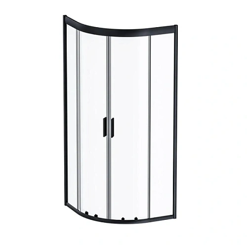 Душевой уголок Am.Pm Gem 80х80 см профиль черный матовый - фото 1