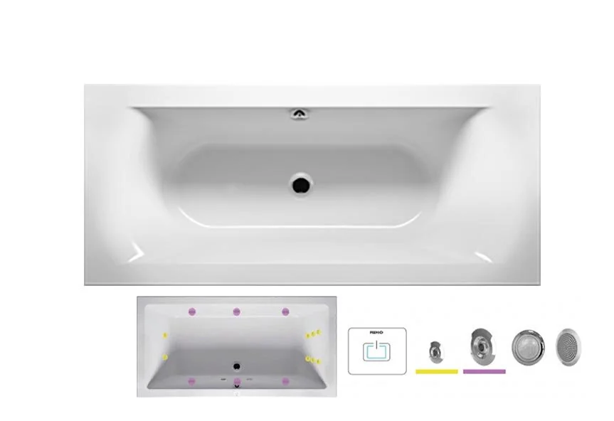 Ванна гидромассажная Riho Lima 160 x 70 см, FLOW BB4200500000000_FLOW (детальная фотография)