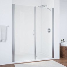 Душевая дверь профиль глянцевый хром стекло прозрачное Vegas-glass