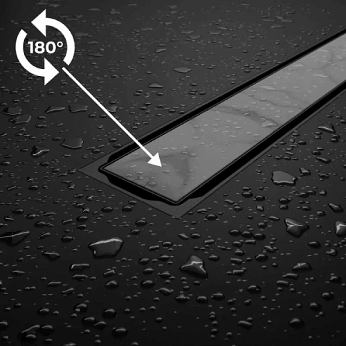 Душевой лоток RGW SDR 60 см с двухсторонней решеткой черный - фото 2