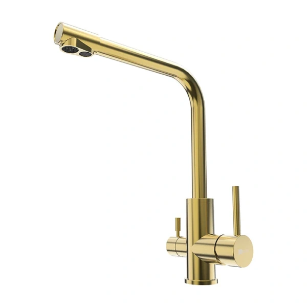 Смеситель для кухни Lemark Expert с подключением к фильтру питьевой воды, золото LM5061G (детальная фотография)