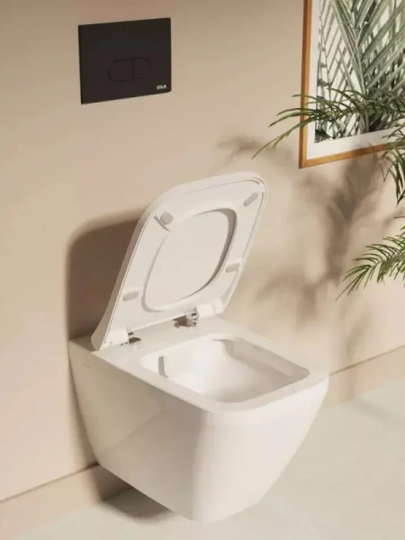 Унитаз подвесной VitrA Integra безободковый 7082B003-0075 (детальная фотография), без бачка, со скрытым бачком