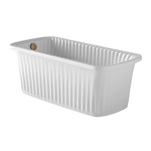 Ванна из искусственного камня Migliore Olivia Panello 174х80 см белая, фурнитура бронза - фото 3