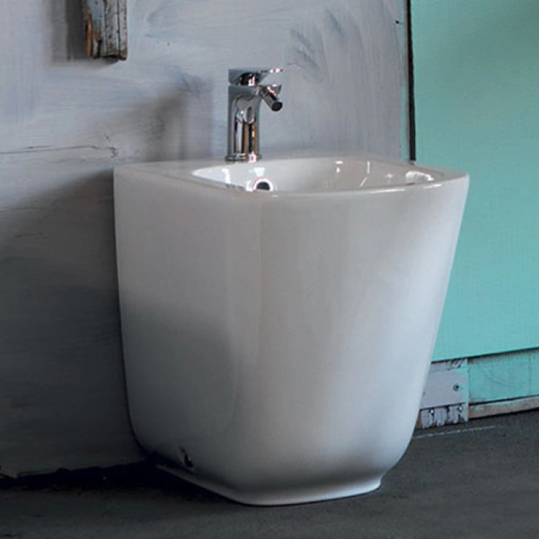 Биде напольное Kerasan Tribeca белое 512001*1 (детальная фотография), современные, hi-tech