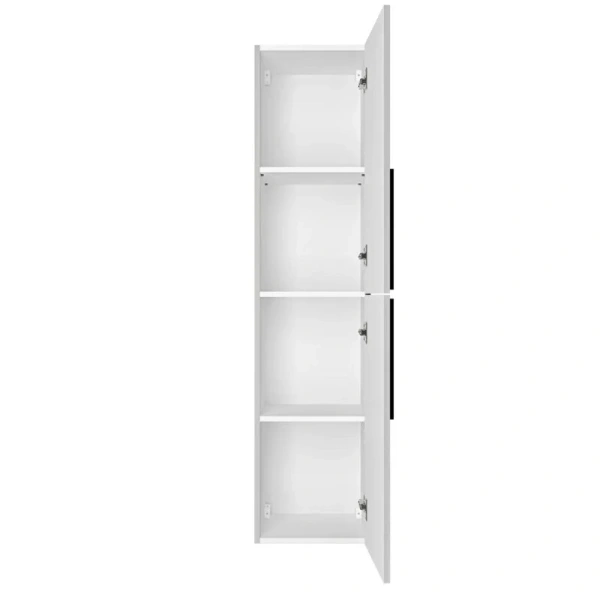 Шкаф-пенал подвесной Misty Ненси 35 см серый П-Нен-05035-50 (детальная фотография), пристенные, высокие