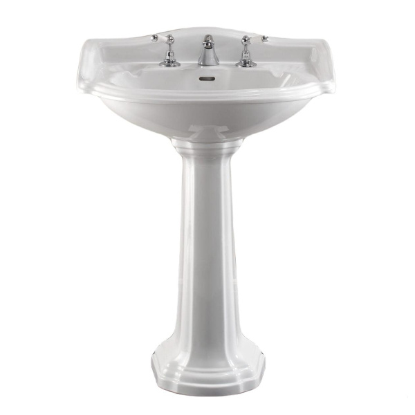 Раковина 65х50см, смеситель на 3 отверстия, Devon&Devon Oxford IBLG(3)FOXF (детальная фотография), подвесные