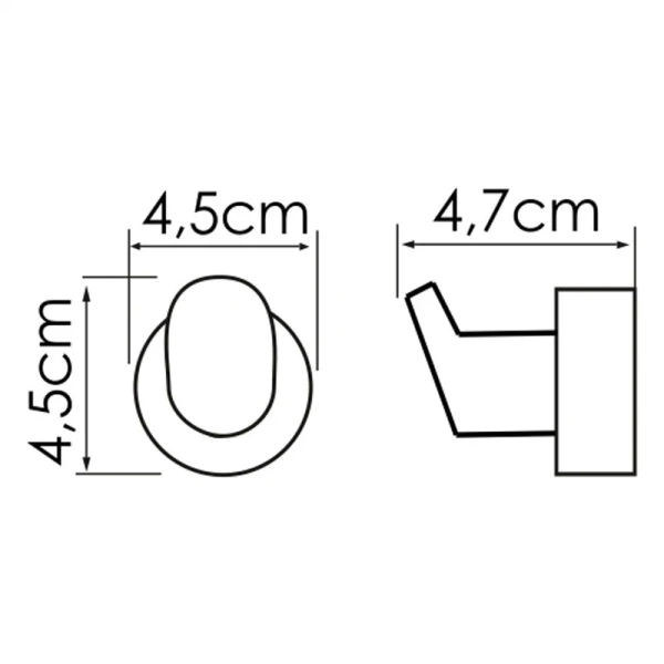 Крючок для ванной WasserKRAFT Donau хром K-9423 (детальная фотография), современные, hi-tech