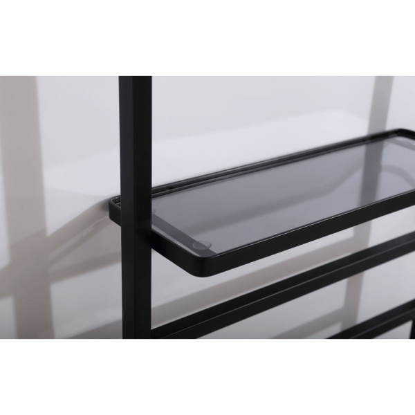 Полотенцесушитель электрический Black&White Moon 40x101 см черный матовый 337BN (детальная фотография), электрические с наружной вилкой, правое подключение