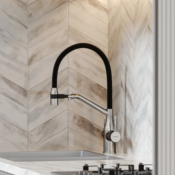 Смеситель для кухни Sancos Orta никель SC4008BN (детальная фотография), комбинированные, другие